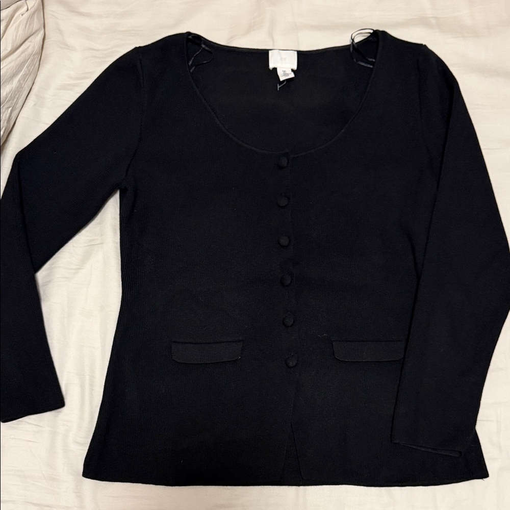 Black Button-Up Cardigan